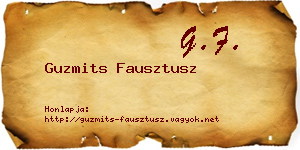 Guzmits Fausztusz névjegykártya